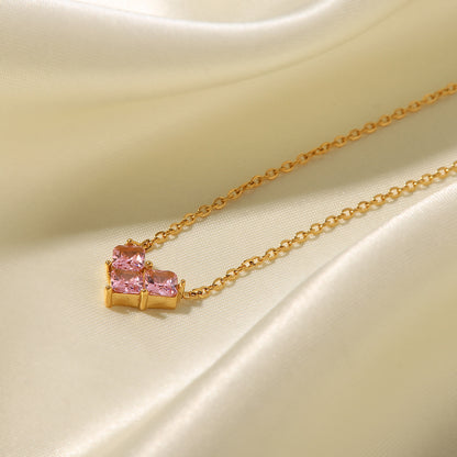 18K Gold Dainty Heart Necklace