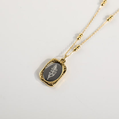 18K Gold Birth Flower Pendant Necklace