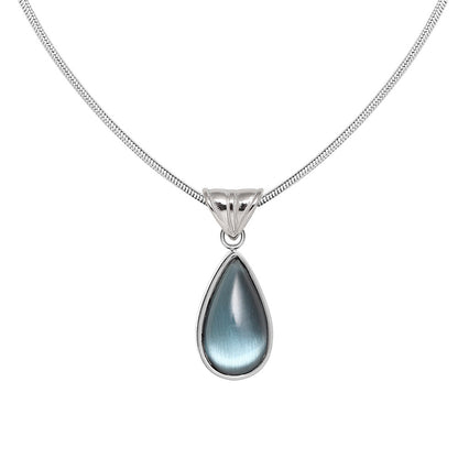 18K Gold Ocean Teardrop Necklace